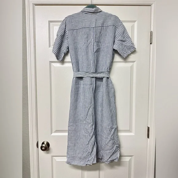 Frame Button Down Linen Short sleeve Shirtdress | Medium - Picture 2 of 6